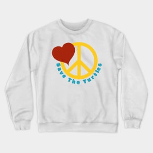 Love Peace Sign Save the Turtles Graphic Sticker Mug Vsco Girl Presents Crewneck Sweatshirt